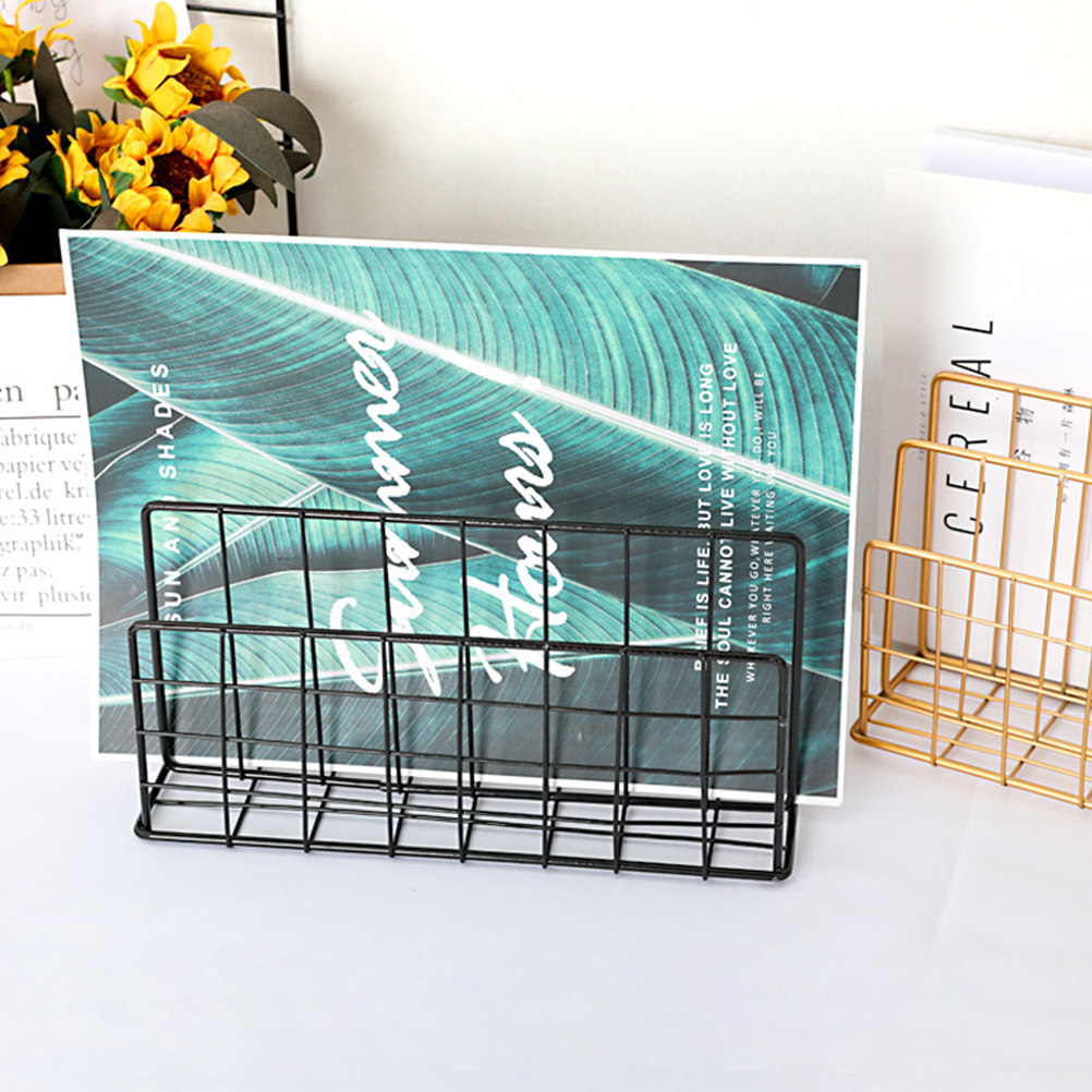 Magazine Holder Rack - Masaüstü Metal Posta Düzenleyici Raf, 3